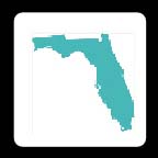 small florida icon black background
