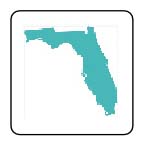 small florida icon button