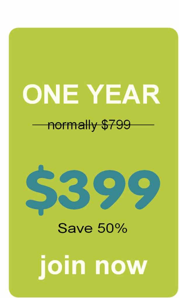 one year membership $399